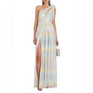 Retrofete Andrea Dress in iridescent ombré rainbow